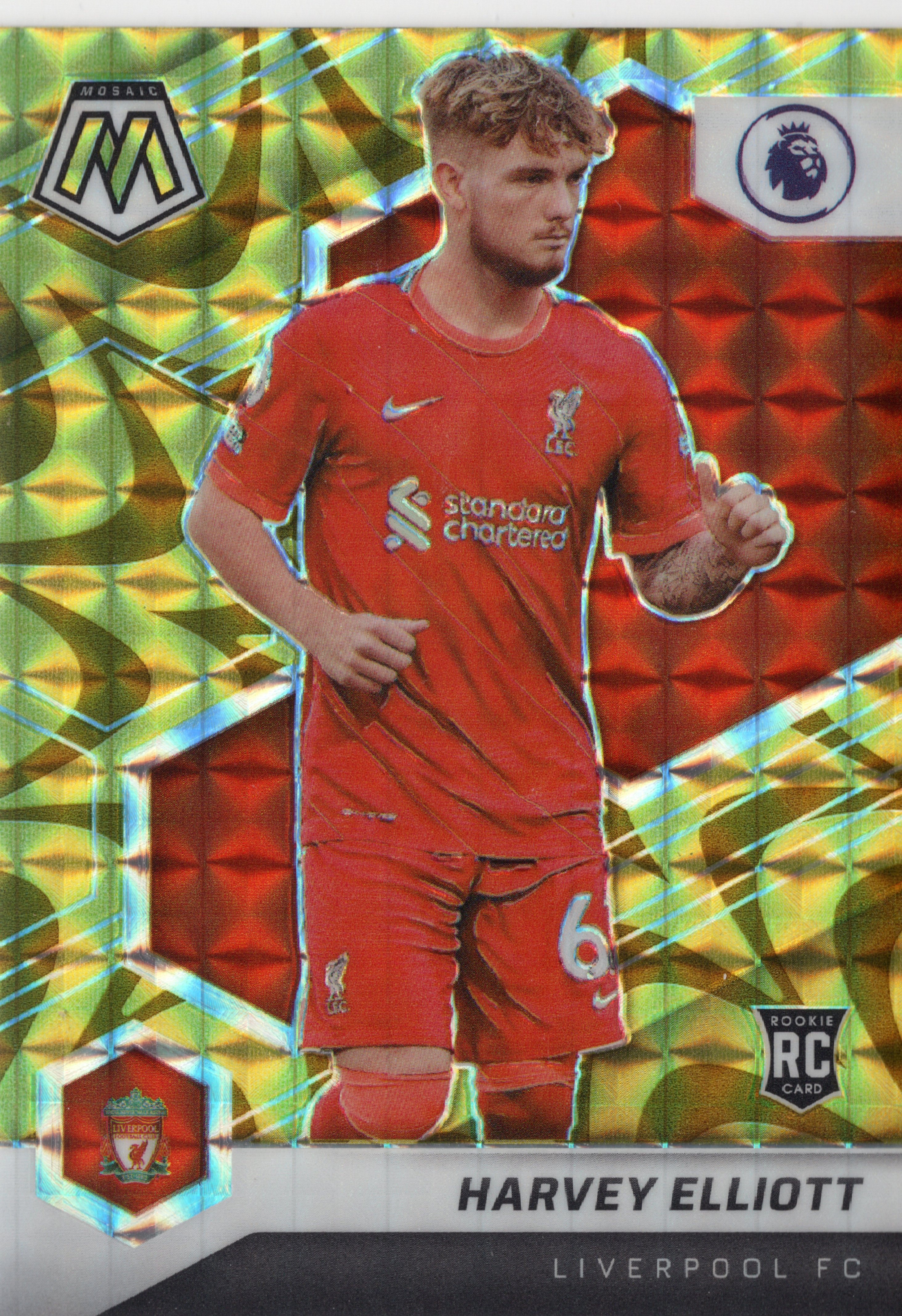 2021-22 Panini Mosaic Premier League Mosaic Reactive Gold #173