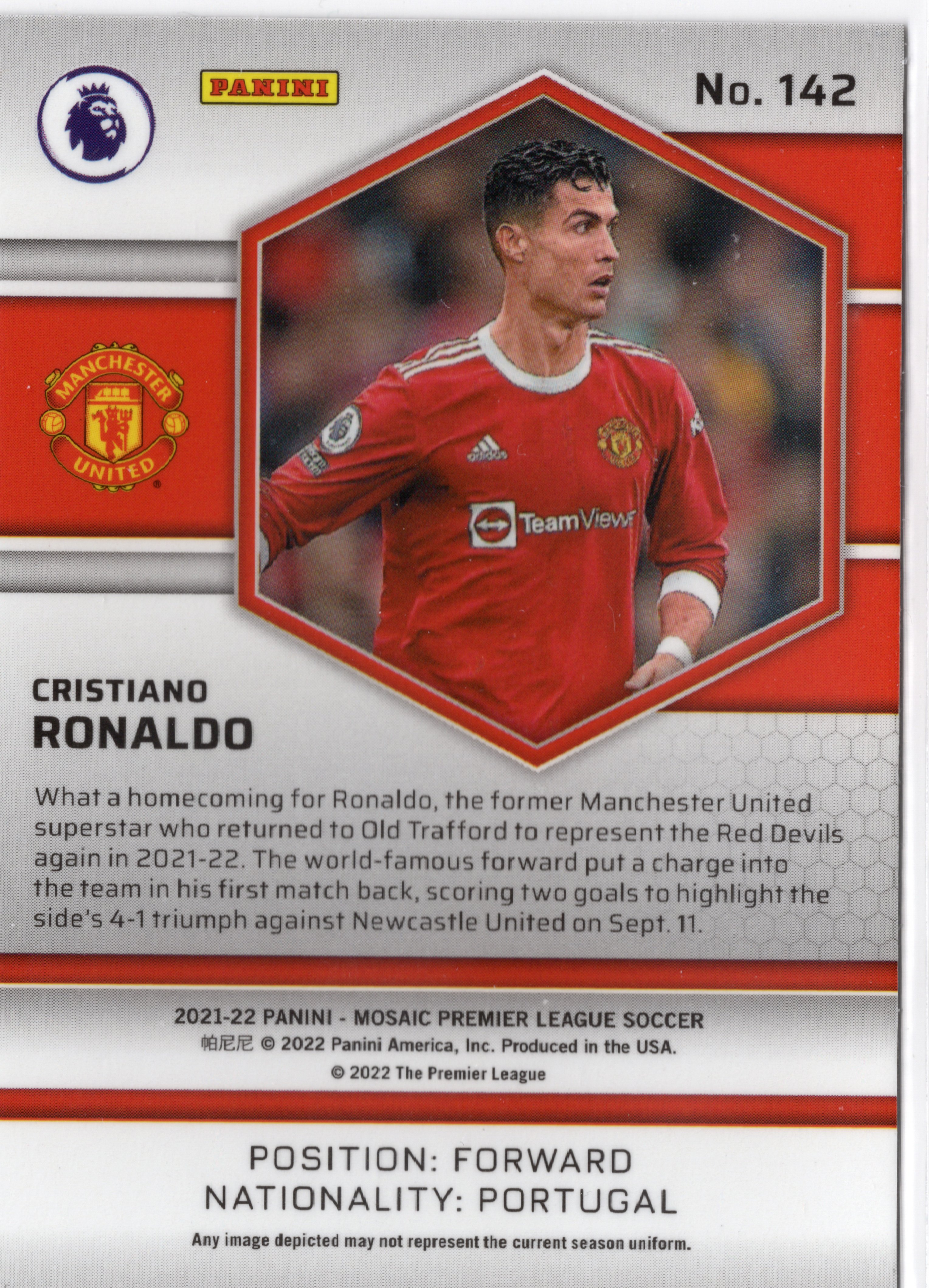 2021-22 Panini Mosaic Premier League Mosaic Reactive Gold #173