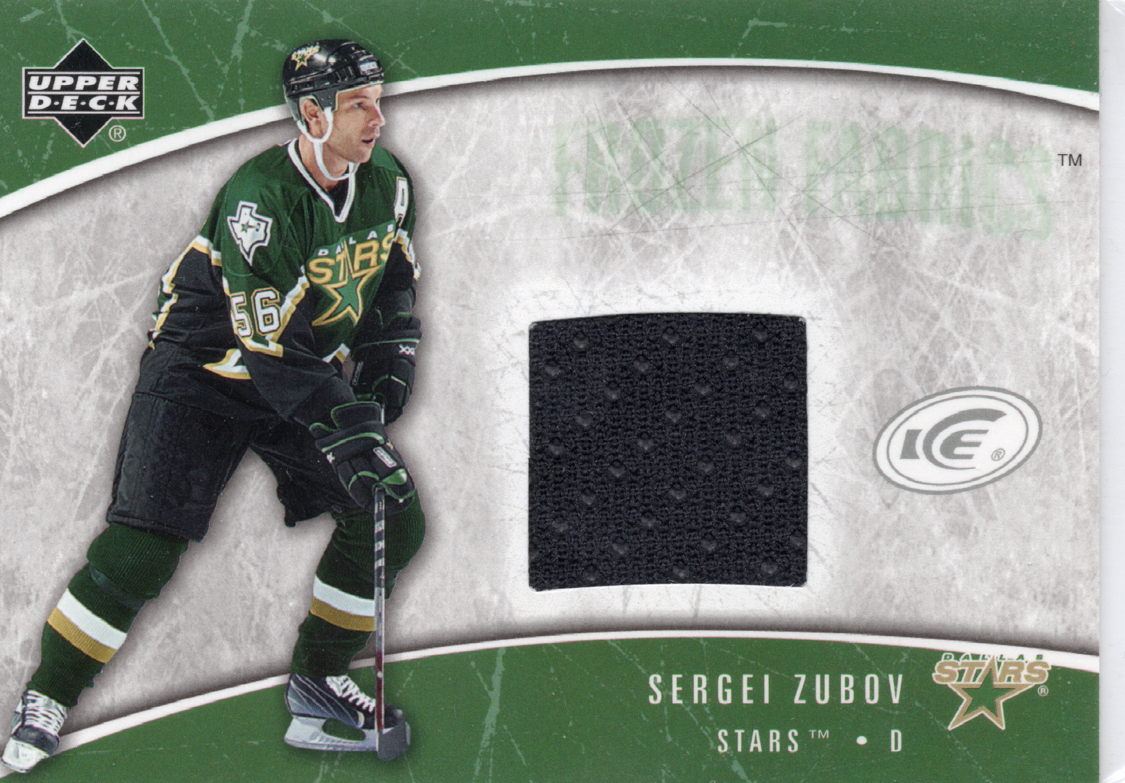 2005-06 Upper Deck Ice Frozen Fabrics #FFSZ Sergei Zubov