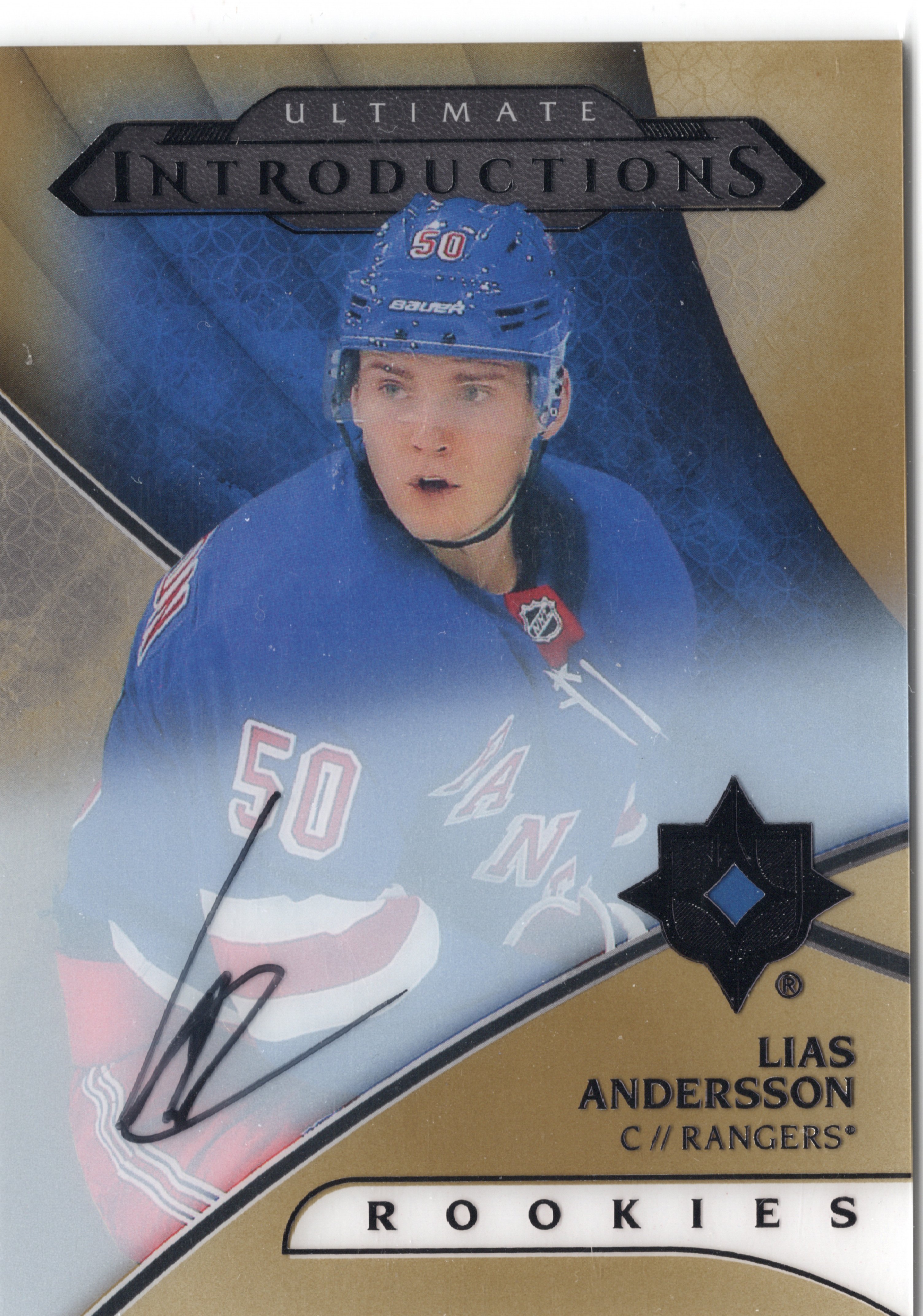 2018-19 Upper Deck Ultimate Collection Ultimate Introductions Autographs #UI27 Lias Andersson