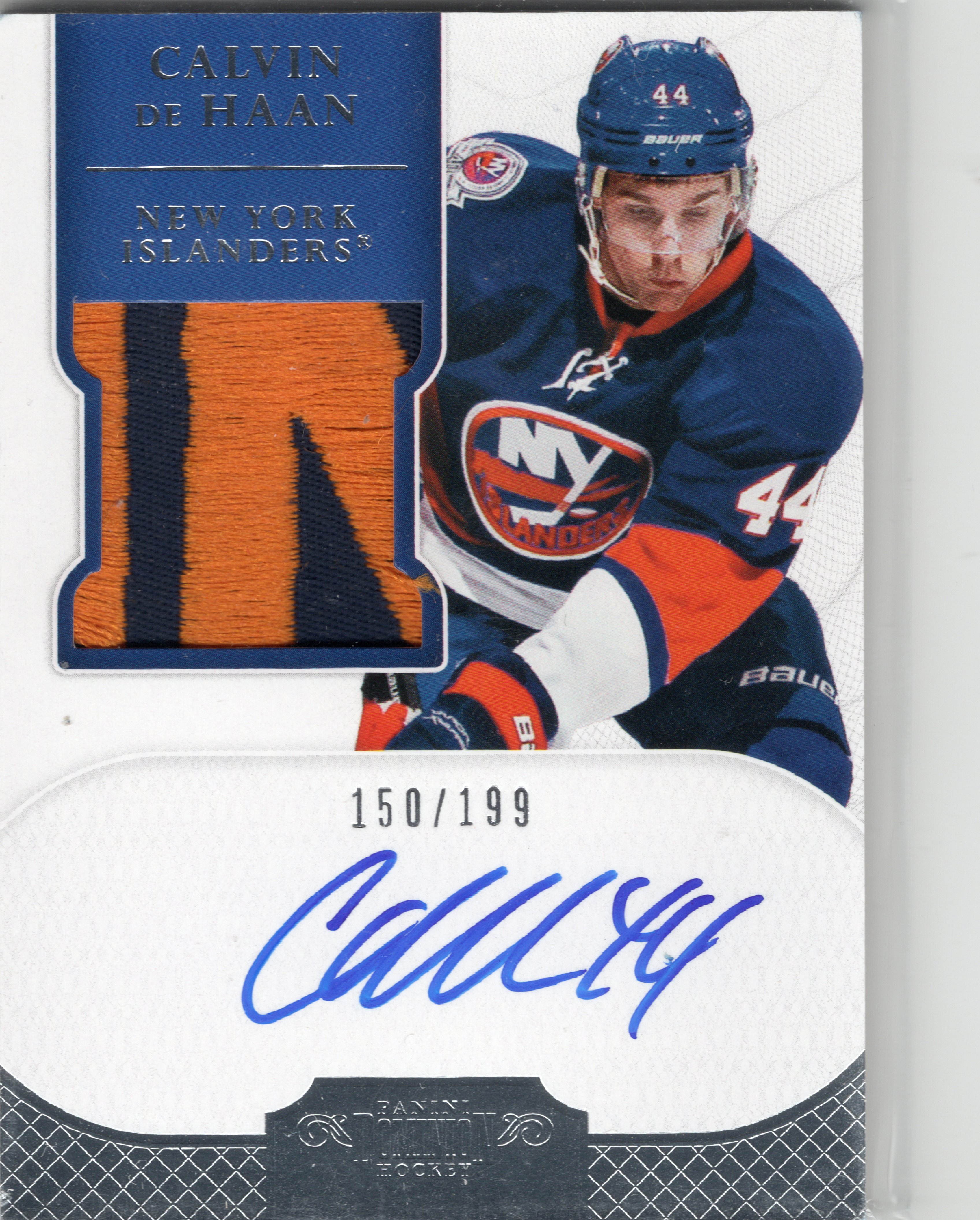 2011-12 Panini Dominion #158 Calvin de Haan RC, /199