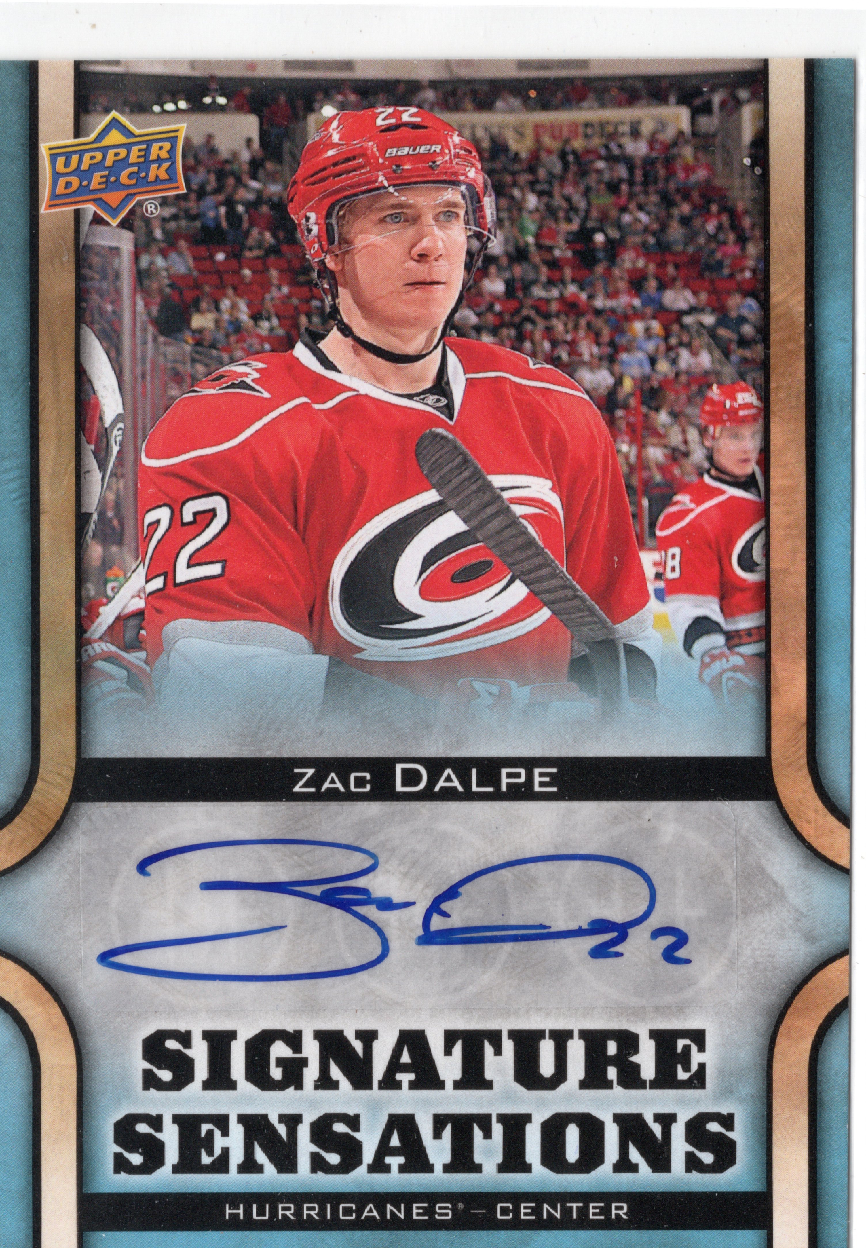 2013-14 Upper Deck Signature Sensations #SSZD Zac Dalpe