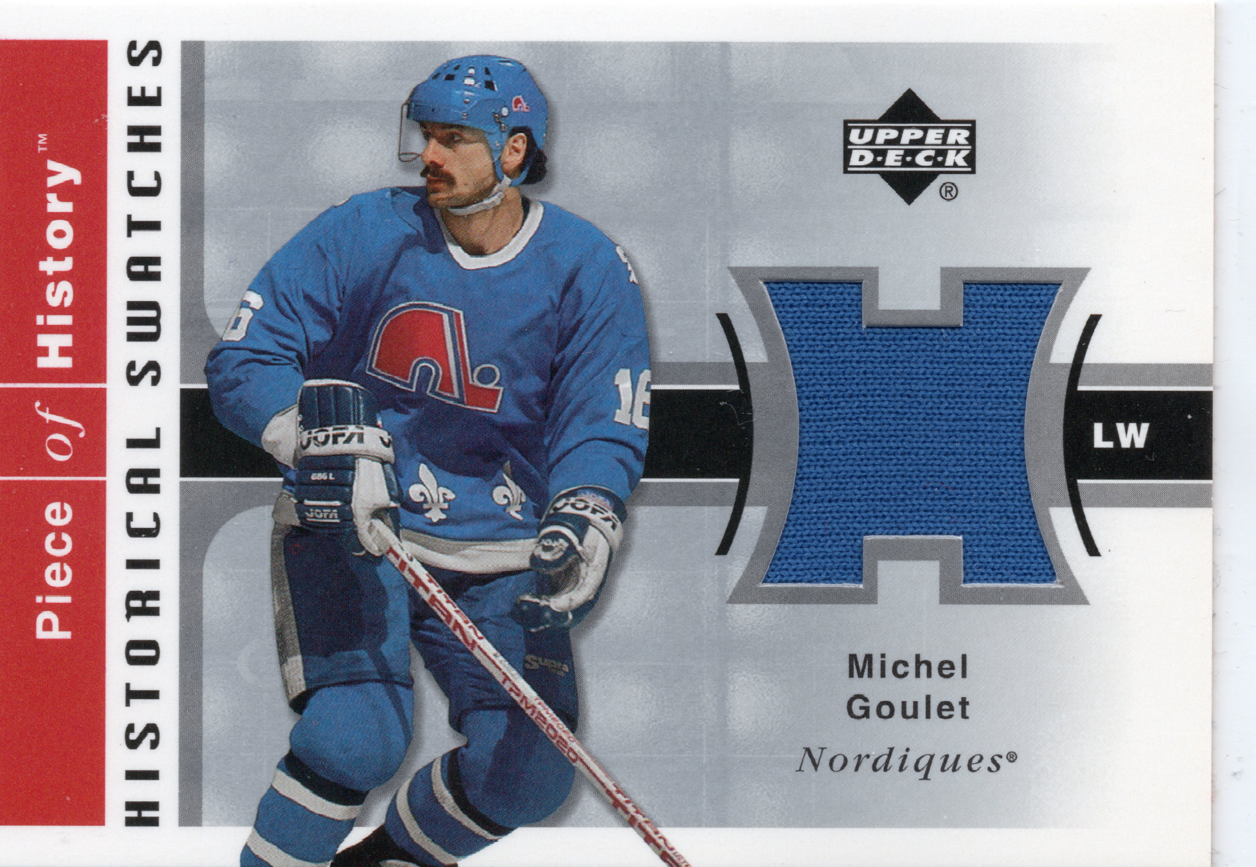 2002-03 Upper Deck Piece of History Historical Swatches #HSGO Michel Goulet