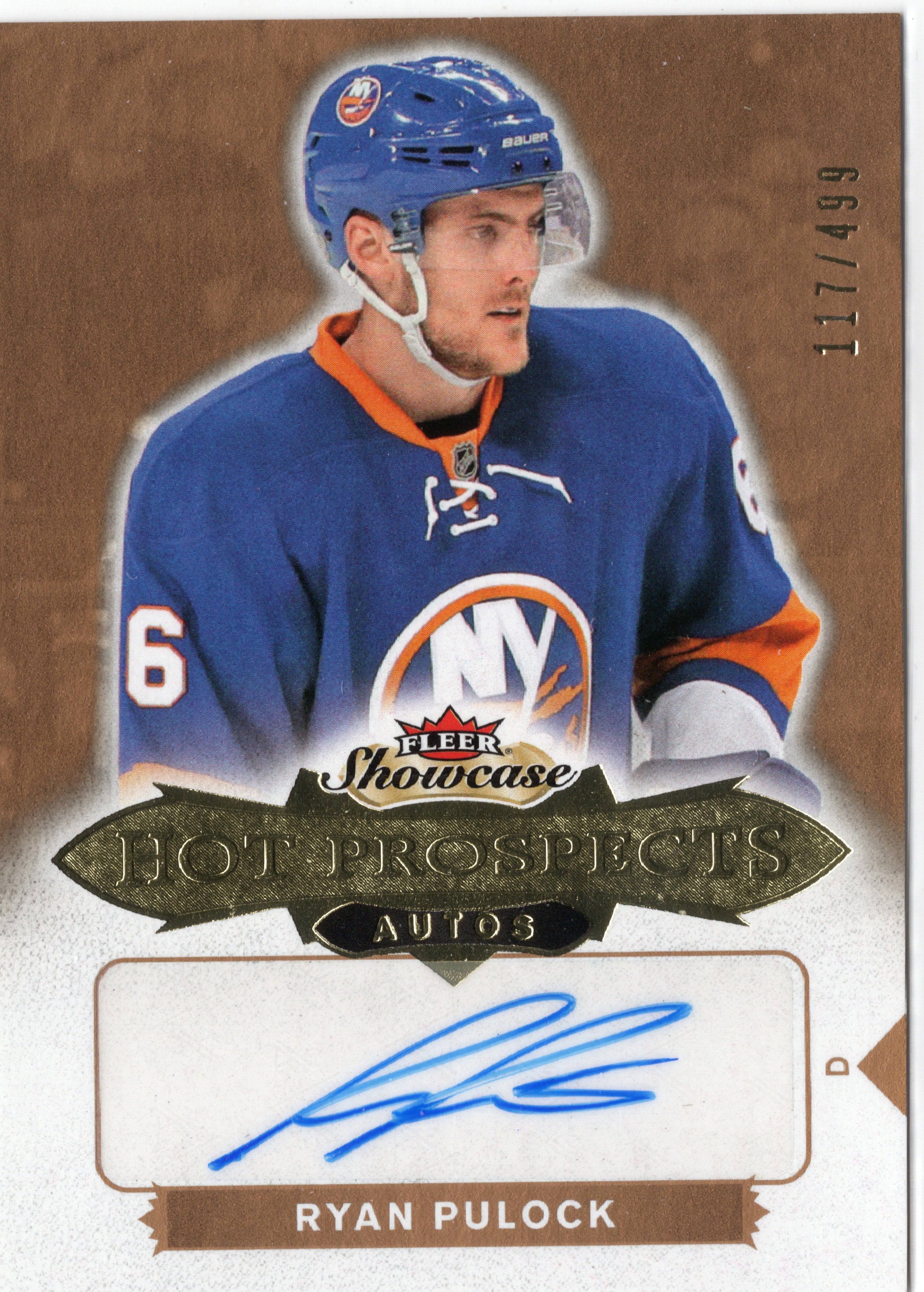 2016-17 Fleer Showcase #143 Ryan Pulock RC, /499