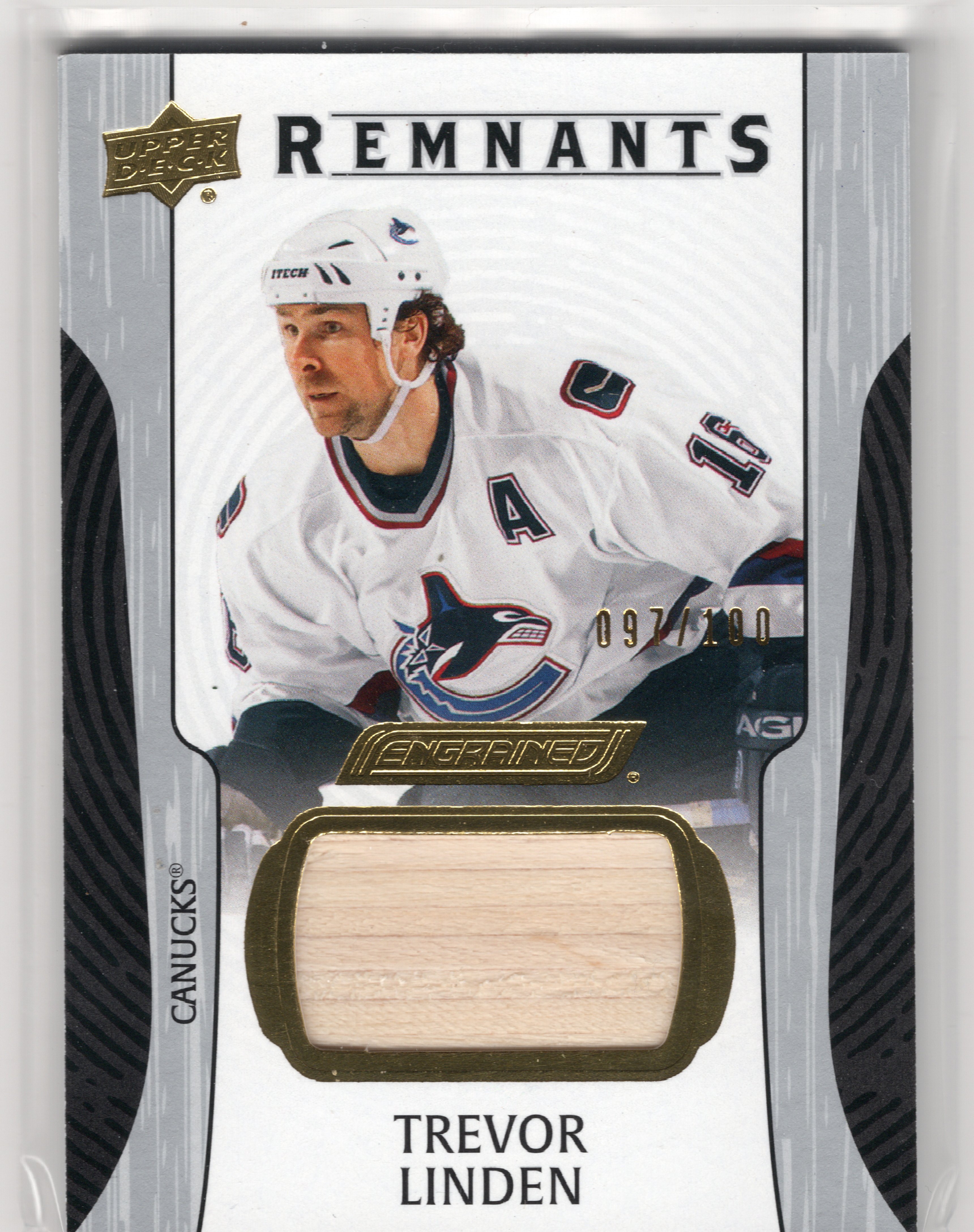 2024-25 Upper Deck Engrained Icons Remnants #RTL Trevor Linden /100