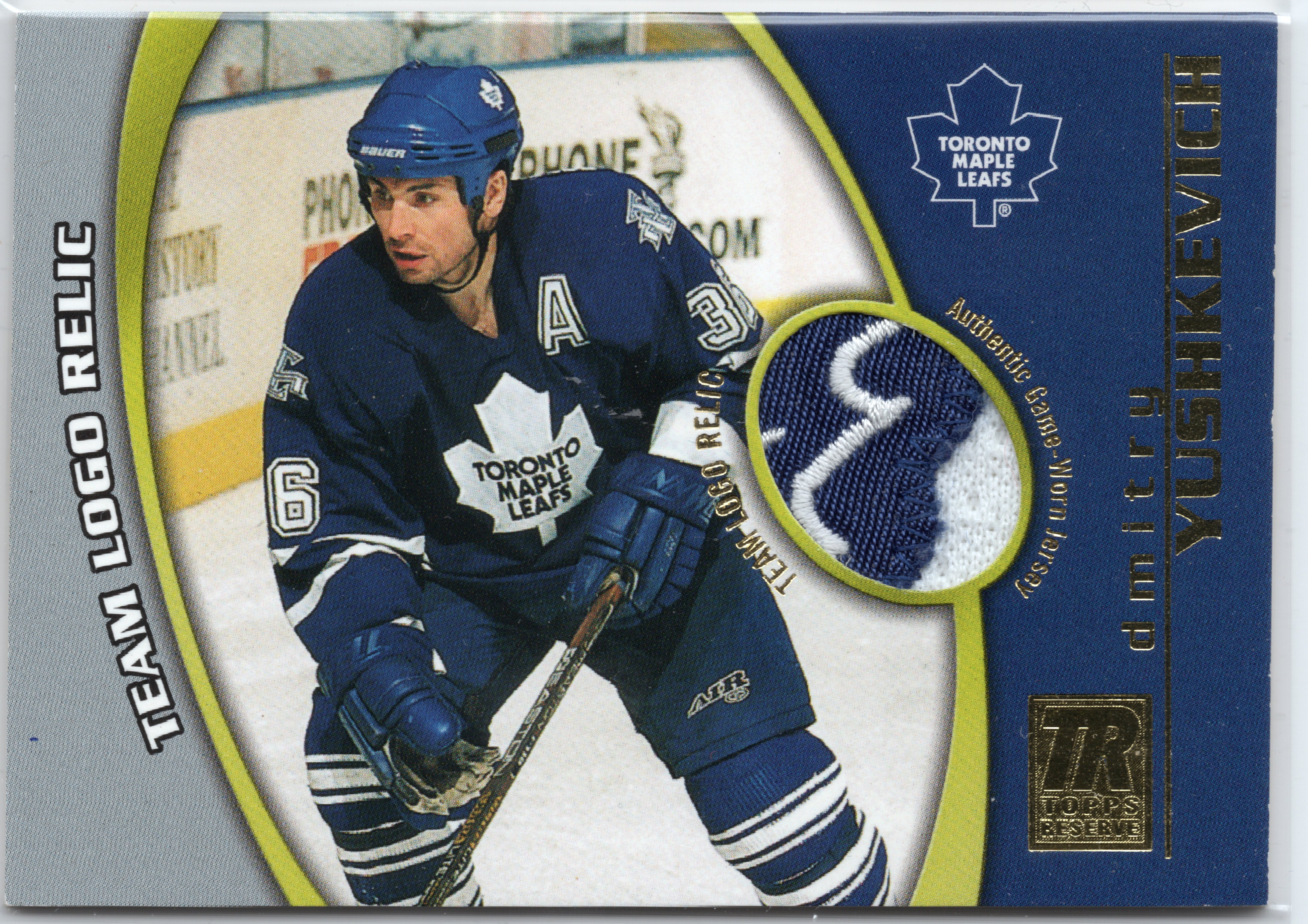 2001-02 Topps Reserve Emblems #TRLDY Dmitry Yushkevich
