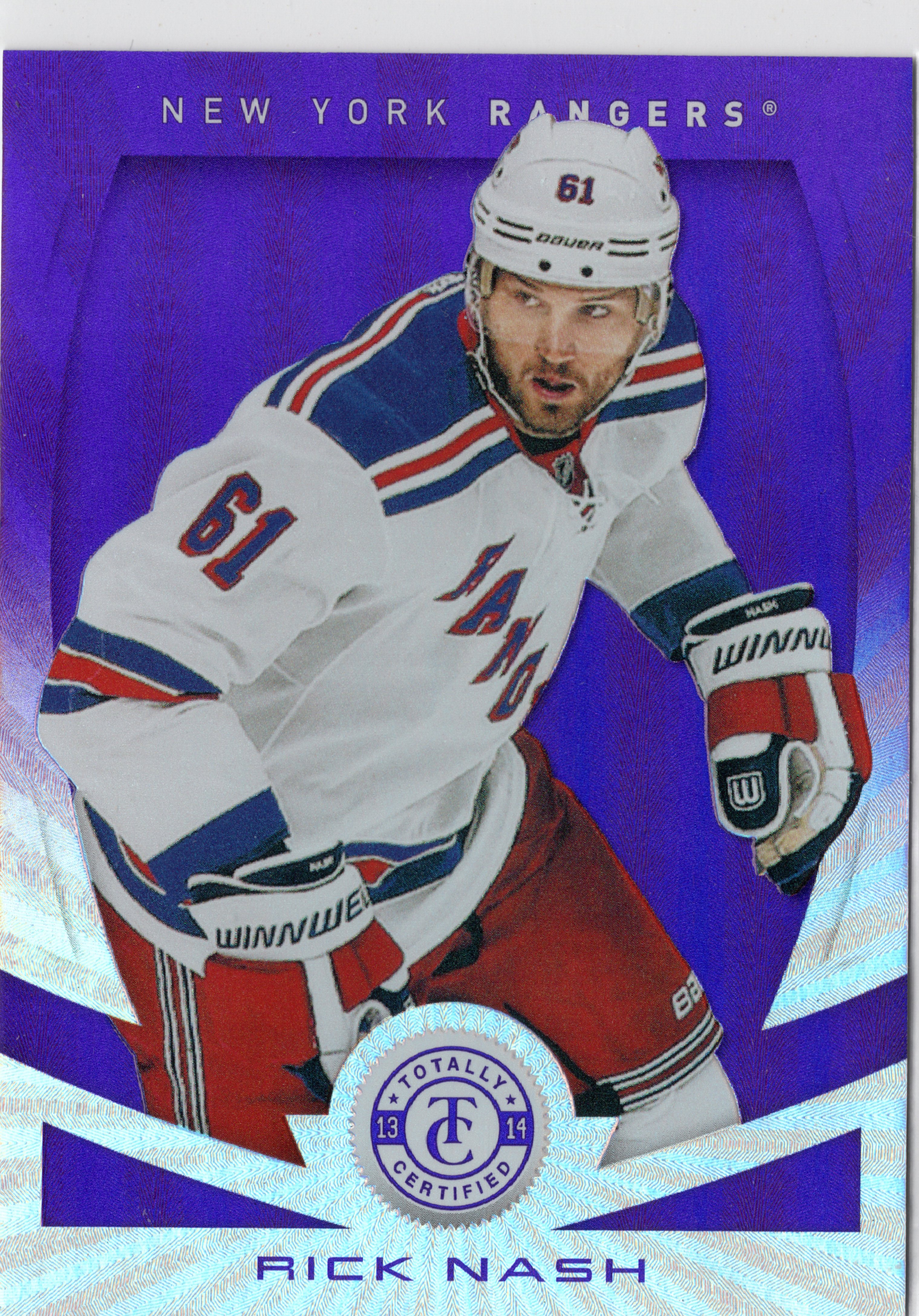 2013-14 Panini Totally Certified Mirror Platinum Purple #61 Rick Nash /35