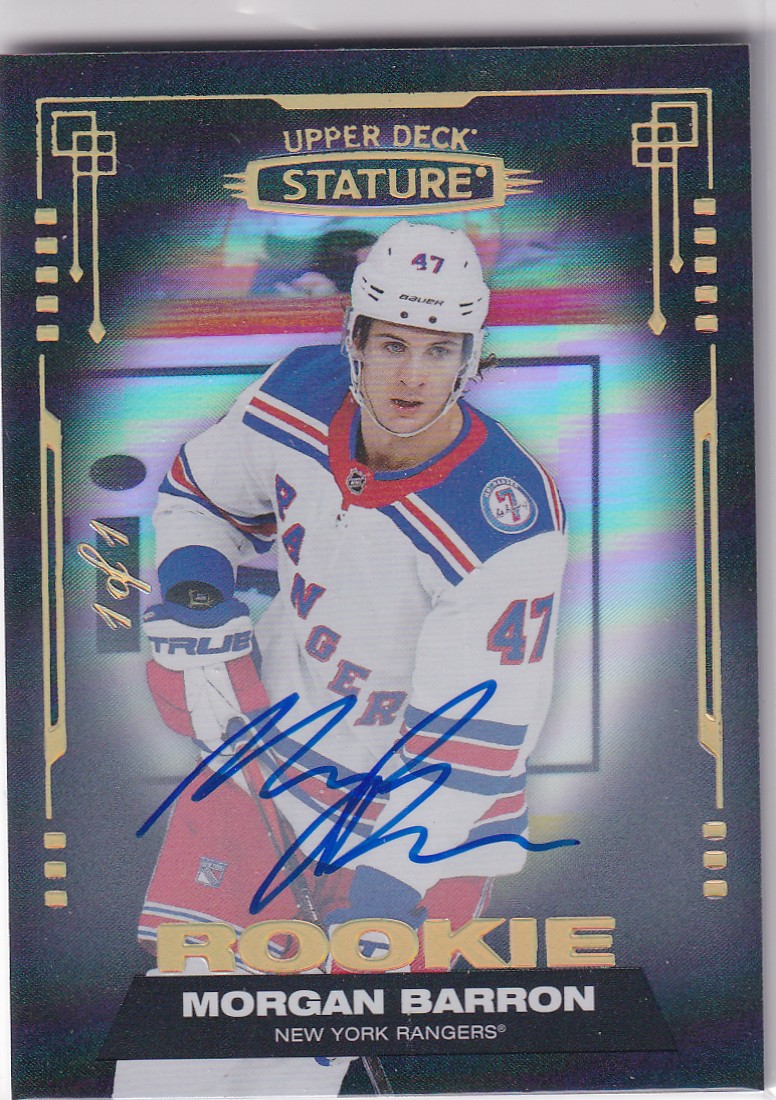  2021-22 Upper Deck Stature Autographs Black #158 Morgan Barron 1/1