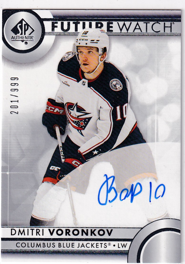 2023-24 SP Authentic #192 Dmitri Voronkov FW AU/949* XRC
