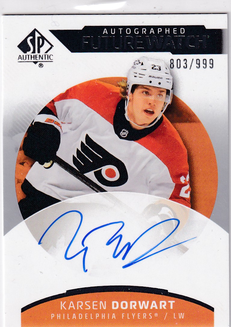  2025-26 SP Authentic #137 Karsen Dorwart FW AU/949* RC