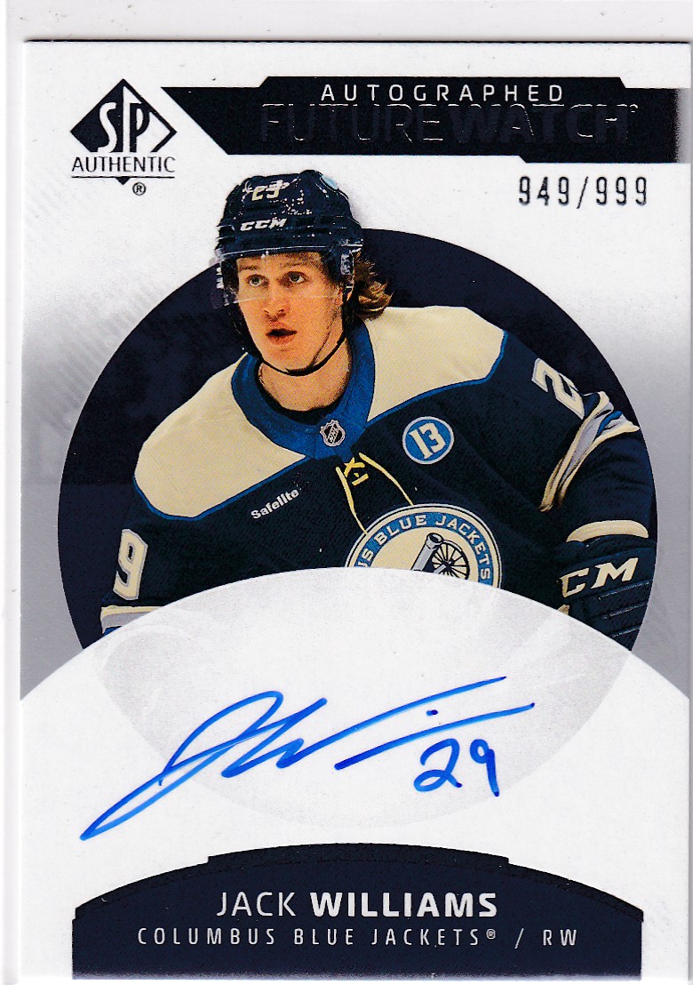  2025-26 SP Authentic #158 Jack Williams FW AU/949* RC