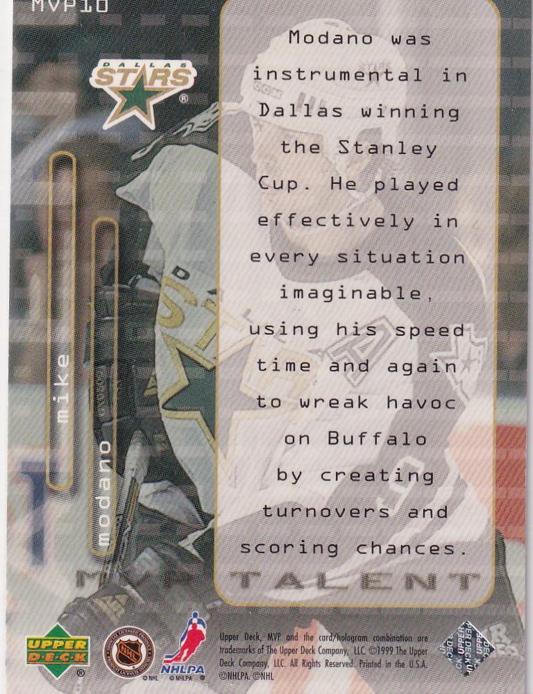 1999-00 Upper Deck MVP Talent #MVP10 Mike Modano