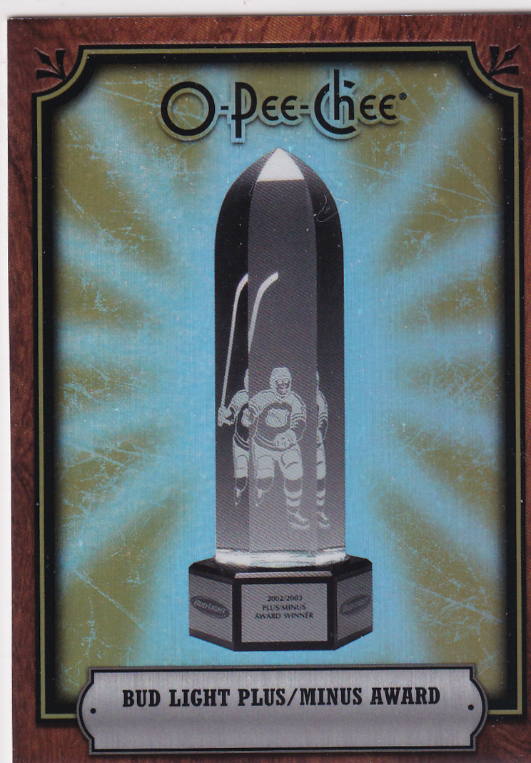 2008-09 O-Pee-Chee Trophy Cards #AWDPV Plus/Minus Award