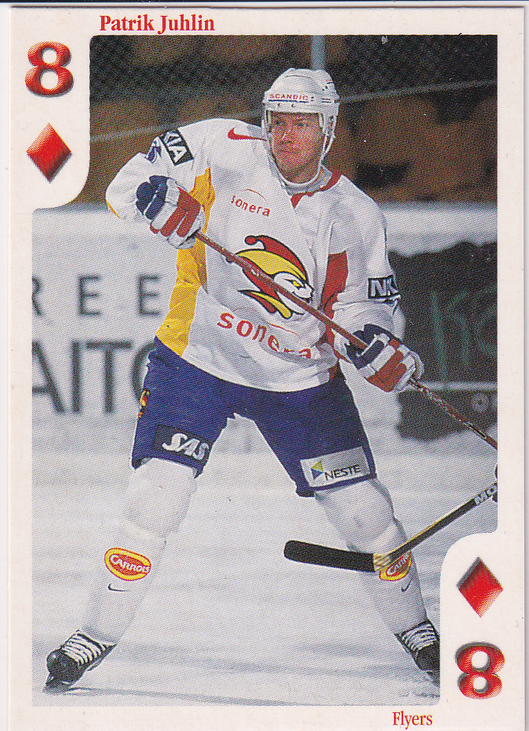 1999-00 Cardset Finland - Aces High #8♦ Patrik Juhlin
