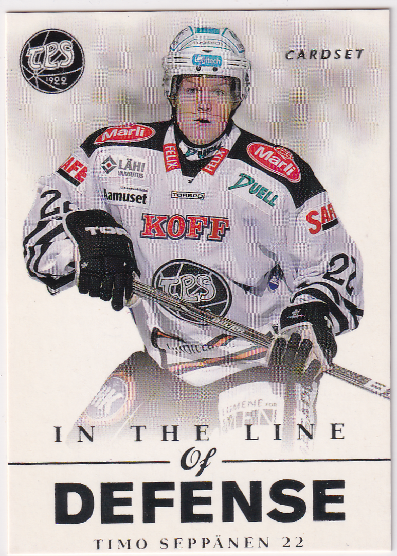 2012-13 Cardset In the Line of Defense #LD13 Timo Seppänen