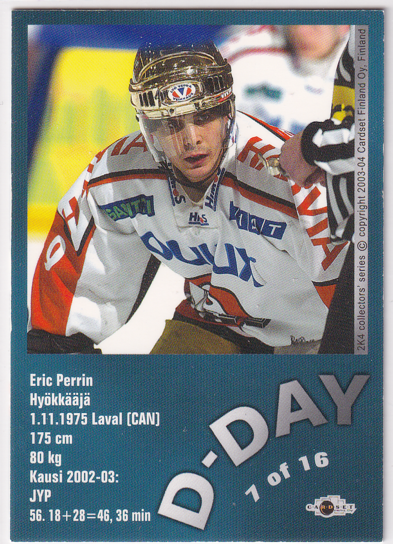 2003-04 Cardset D-Day #7 Eric Perrin