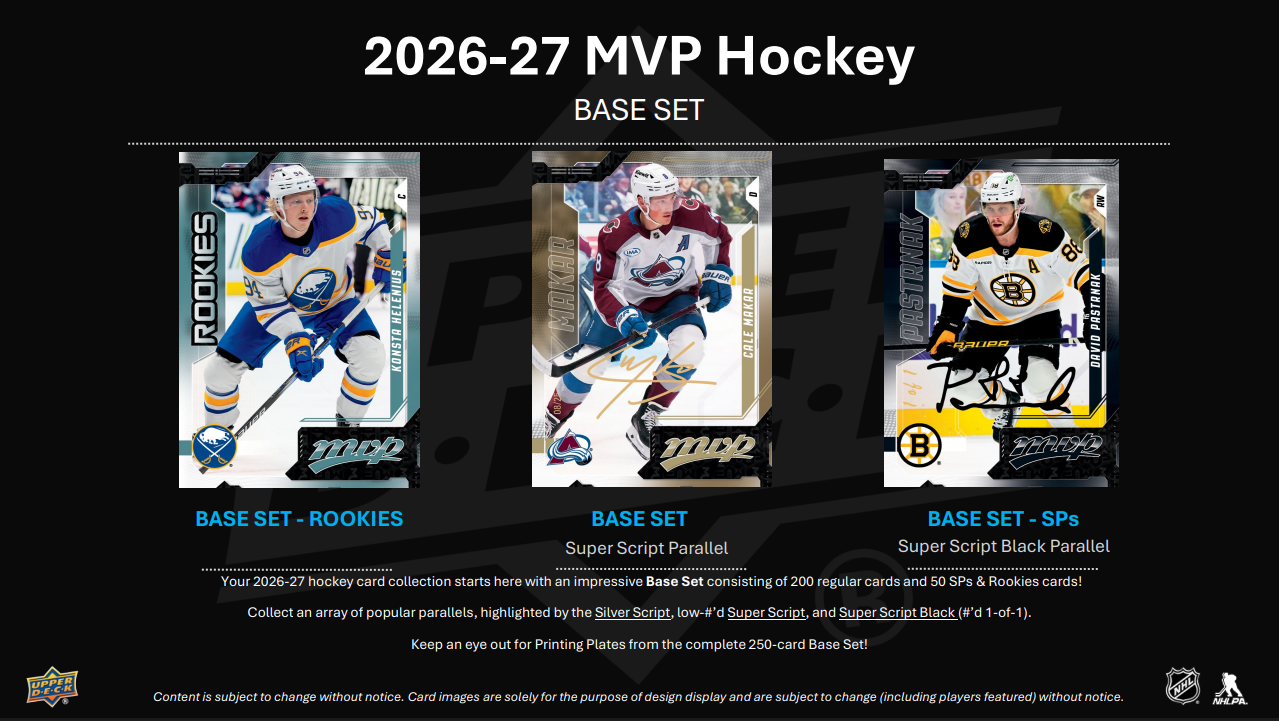 2026-27 Upper Deck MVP Hockey Hobby Box