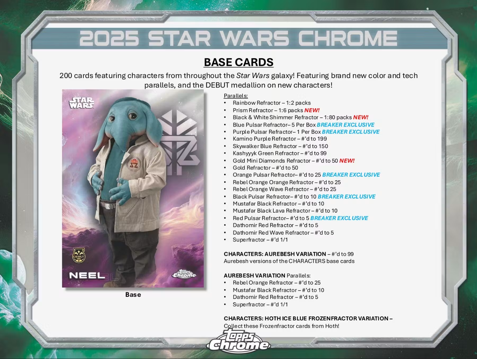 2025 Topps Star Wars Chrome Hobby Delight Box