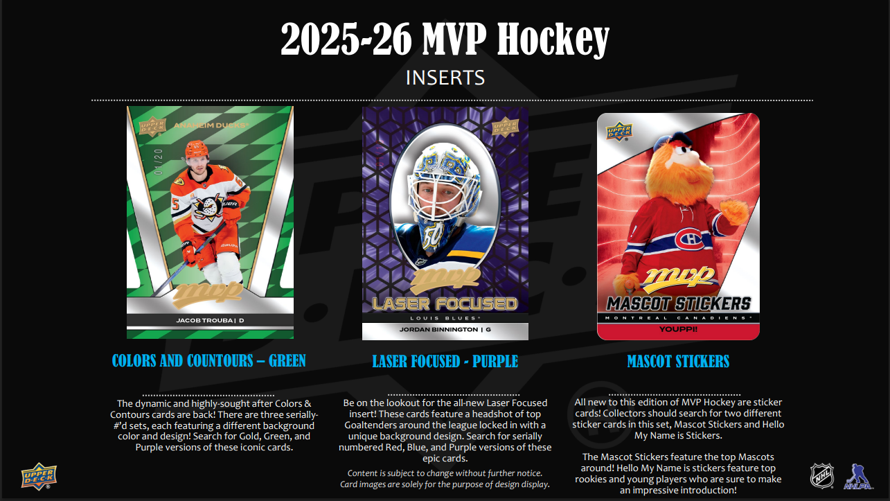 2025-26 Upper Deck MVP Hockey Hobby Box