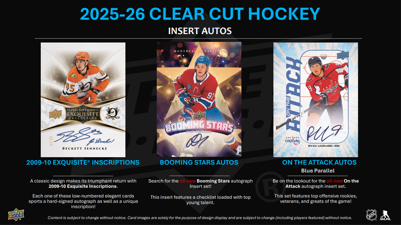 2025-26 Upper Deck Clear Cut Hockey Hobby Box