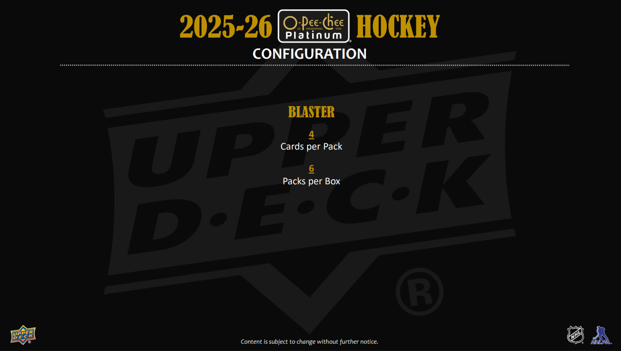2025-26 Upper Deck O-Pee-Chee Platinum Hockey Blaster Box