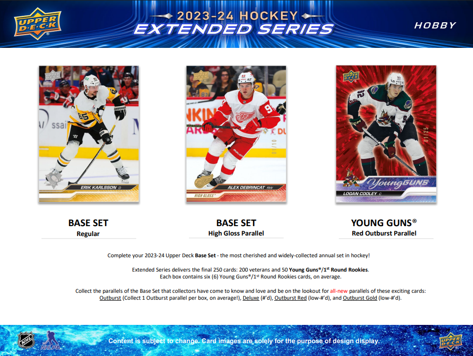 2023-24 Upper Deck Extended Series Hockey Hobby, loose pack 1pcs