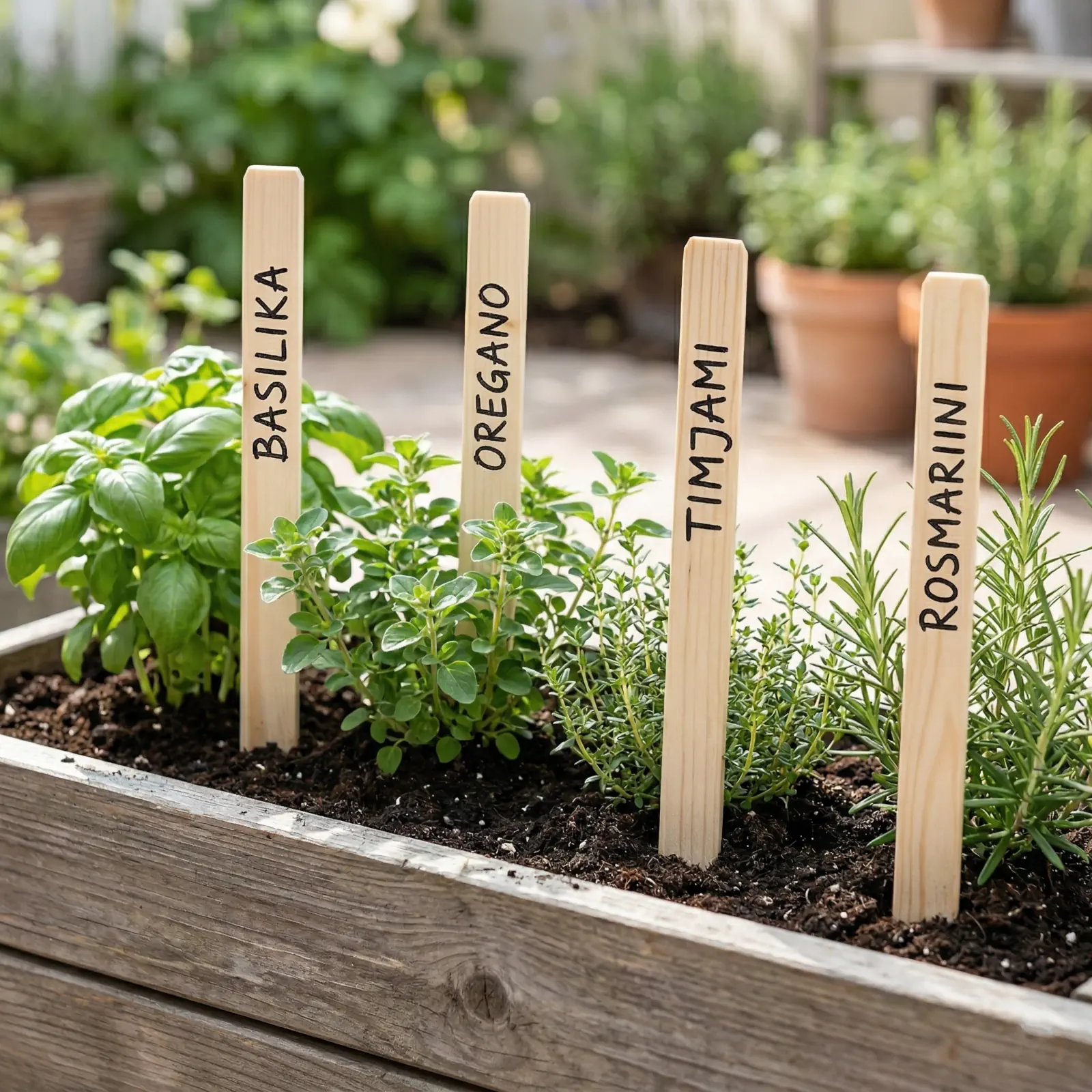 Kasvien merkkitikku 25 cm &ndash; K&auml;sittelem&auml;t&ouml;n kuusi (10 kpl)