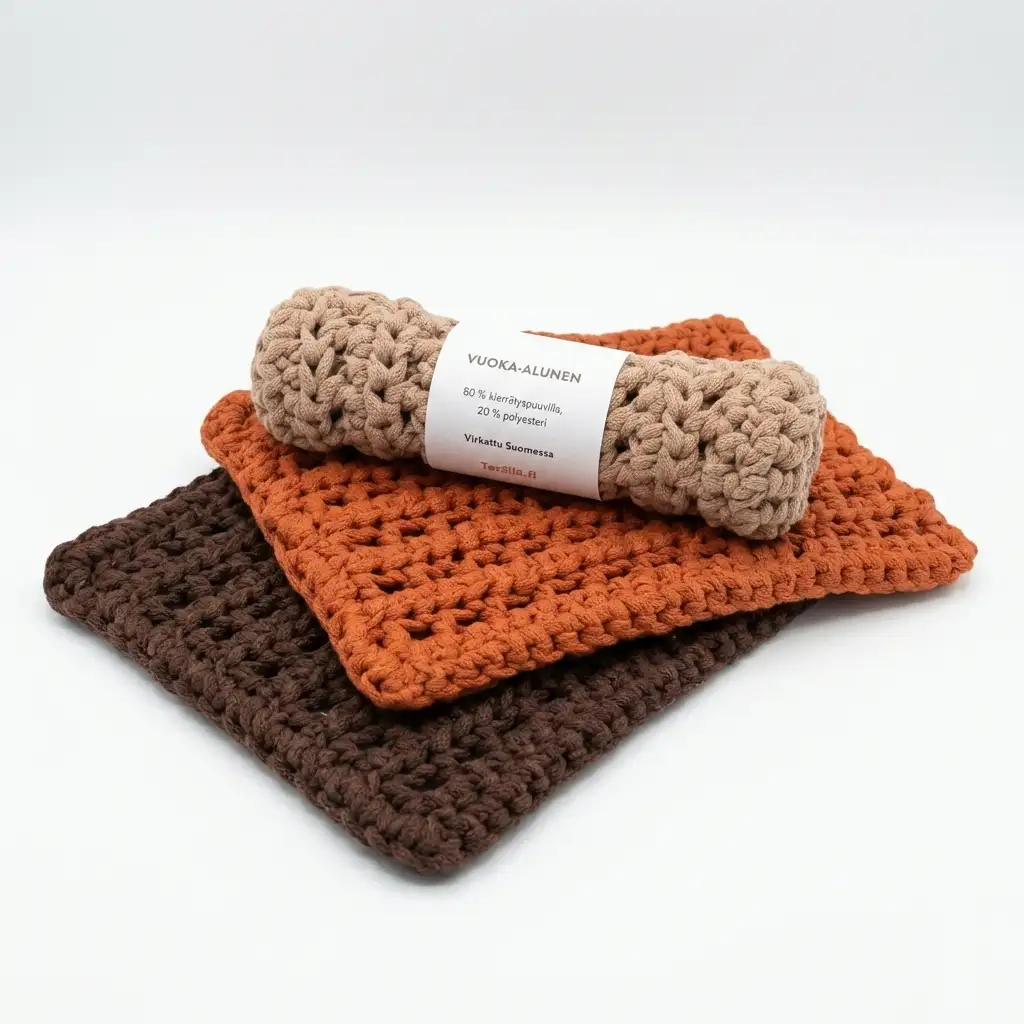 Virkattu vuoka-alunen (28x21 cm)